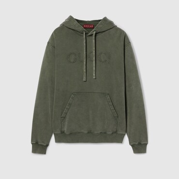 GUCCI Sweat-shirt En Jersey De Coton Avec Broderie, Taille XXS