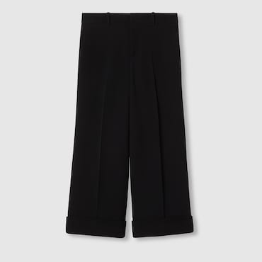 GUCCI Embroidered Viscose Sable Trouser, Size 48 IT