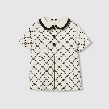 GUCCI Baby - Embroidered Jersey Dress, Size 24 MONTHS