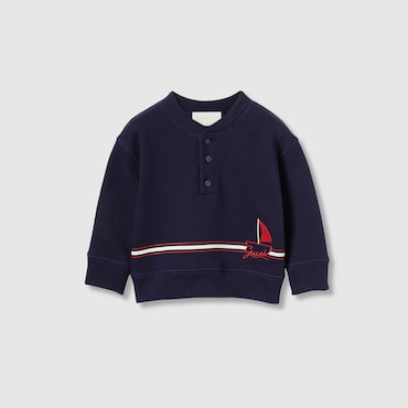 GUCCI Baby - Embroidered Cotton Sweatshirt, Size 6-9 MONTHS