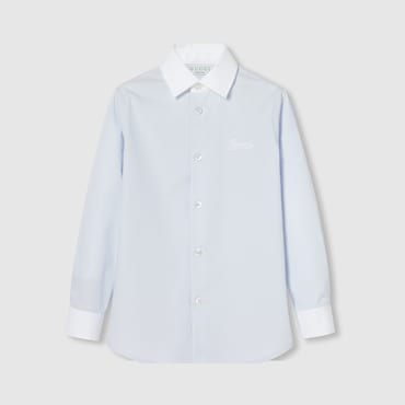GUCCI Kids - Embroidered Cotton Shirt, Size 8 YEARS