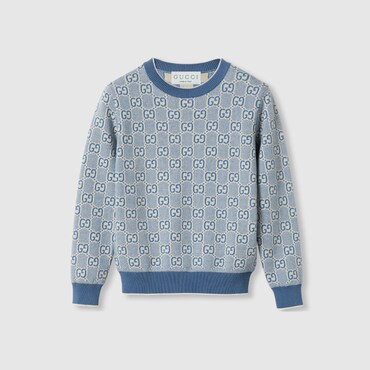 GUCCI Bambino - Maglione Bambino In Cotone Con Motivo GG, Taglia 6 ANNI