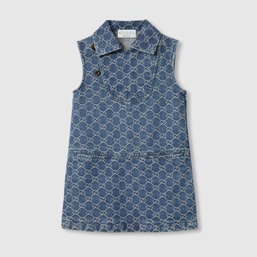 GUCCI Kids - GG Denim Jacquard Dress, Size 5 YEARS