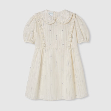 GUCCI Kids - Embroidered Cotton Dress, Size 6 YEARS