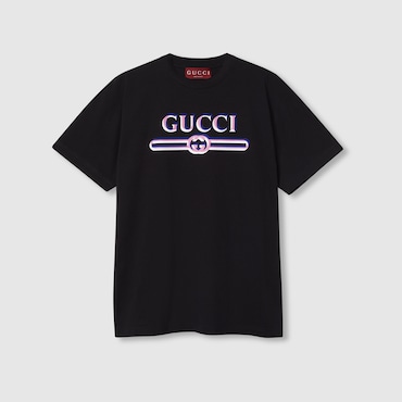 GUCCI Printed Cotton Jersey T-shirt, Size xxx-small