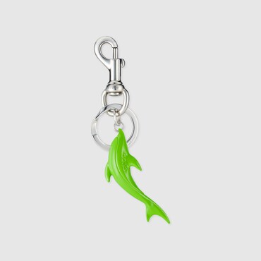 GUCCI Engraved Dolphin Keychain Charm