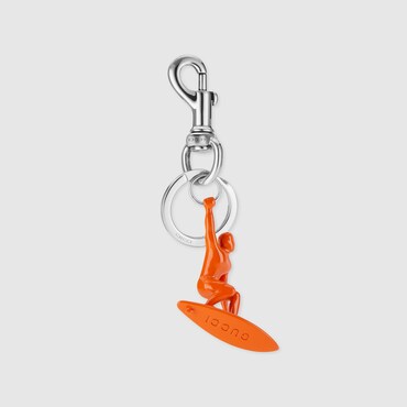 GUCCI Engraved Surfer Keychain Charm