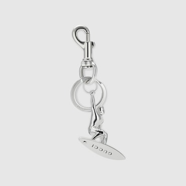 GUCCI Engraved Surfer Keychain Charm