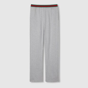 GUCCI Cotton Jersey Jogging Trouser With Web, Size M