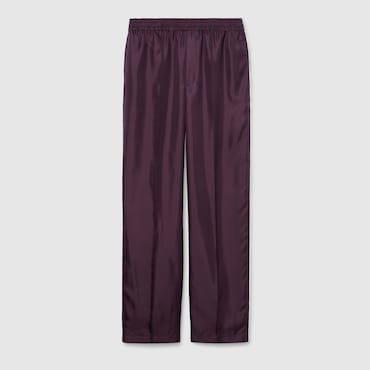 GUCCI Pantalone In Panama Di Seta Stampato, Taglia 48