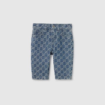 GUCCI Baby - GG Denim Jacquard Trousers, Size 3-6 MONTHS