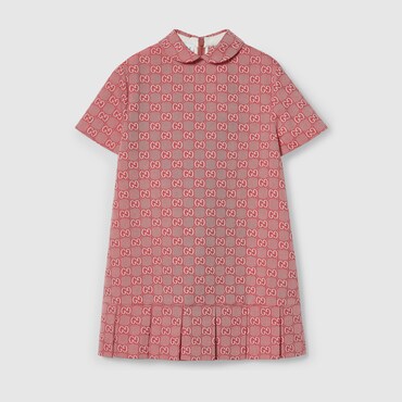 GUCCI Kids - GG Cotton Twill Dress, Size 8 YEARS