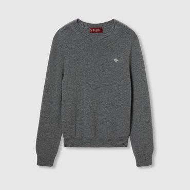 GUCCI Embroidered Wool Cashmere Jumper, Size L