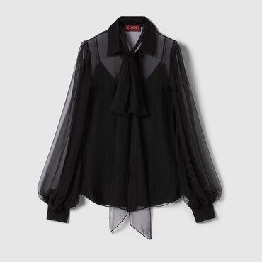 GUCCI Chemise En Mousseline De Soie, Taille 38 IT
