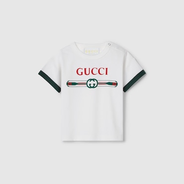 GUCCI Baby - Printed Cotton T-shirt, Size 3-6 MONTHS