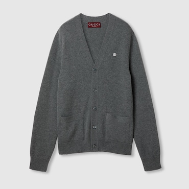 GUCCI Cardigan En Laine Et Cachemire Brodé, Taille L