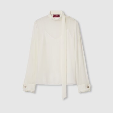 GUCCI Silk Georgette Top, Size 34 IT