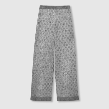 GUCCI Embroidered Wool And Cashmere Trouser, Size XL