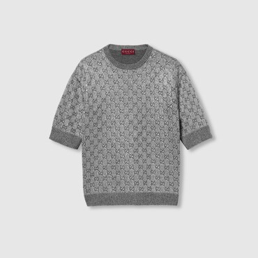 GUCCI Embroidered Wool And Cashmere Top, Size M