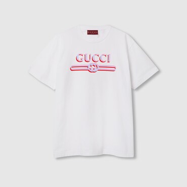 GUCCI Printed Cotton Jersey T-shirt, Size xxx-small