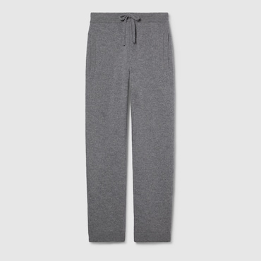 GUCCI Embroidered Wool Knit Jogging Trouser, Size L