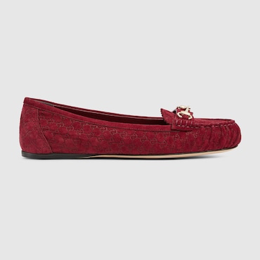 GUCCI Women's Ballet Flat With Horsebit, Size 37 IT