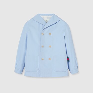 GUCCI Kids - Cotton Jacket With Web, Size 8 YEARS