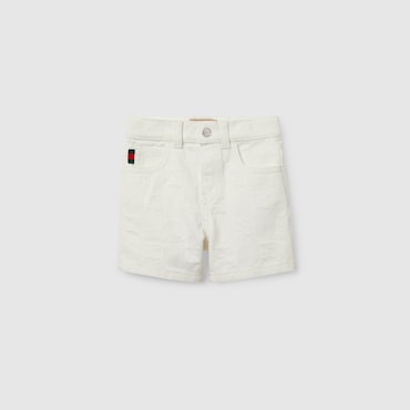 GUCCI Baby - GG Denim Shorts With Web, Size 18-24 MONTHS