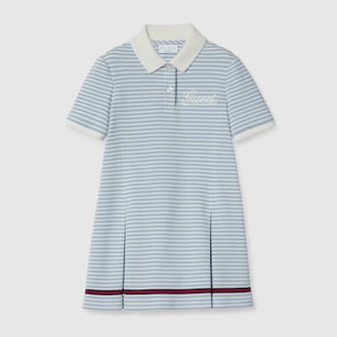 GUCCI Kids - Embroidered Cotton Dress, Size 8 YEARS