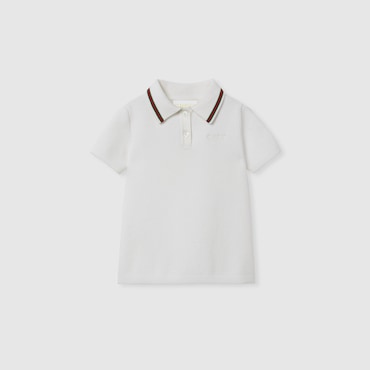 GUCCI Baby - Embroidered Cotton Polo Dress, Size 3-6 MONTHS