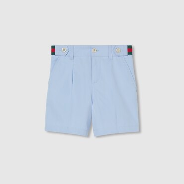 GUCCI Kids - Cotton Shorts With Web, Size 10 YEARS