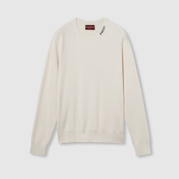 GUCCI Silk Cotton Jumper With Intarsia, Size S