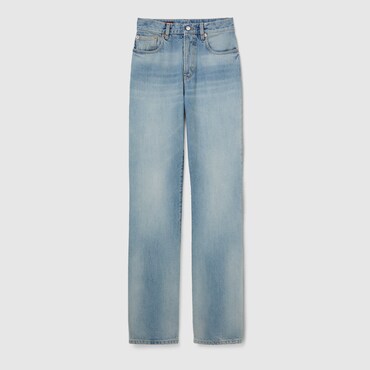 GUCCI High Rise Boot Cut Denim Trousers, Size 25