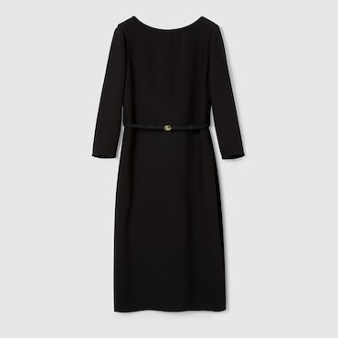 GUCCI Abito Midi In Cady Di Seta, Taglia 46 IT