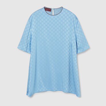 GUCCI GG Satin Top, Size 38 IT