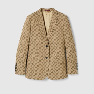 GUCCI GG Canvas Jacket, Size 48 IT