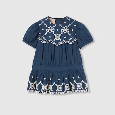 GUCCI Baby - Embroidered Cotton Dress, Size 36 MONTHS