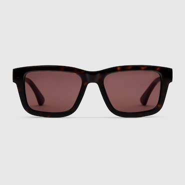 GUCCI Men's Rectangular Frame Sunglasses, Brown