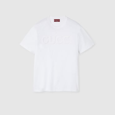 GUCCI Embroidered Cotton Jersey T-shirt, Size XS