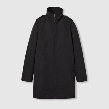 GUCCI Nylon Faille Coat, Size 46 IT
