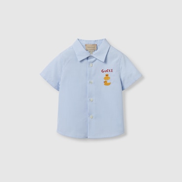 GUCCI Baby - Embroidered Cotton Shirt, Size 36 MONTHS