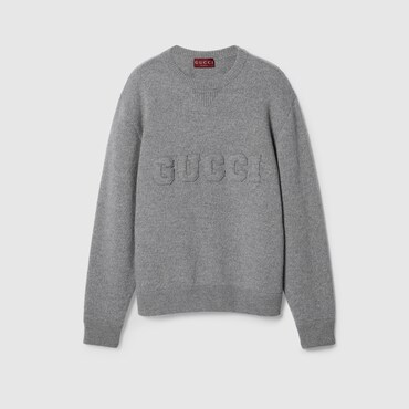 GUCCI Embroidered Wool Knit Jumper, Size L