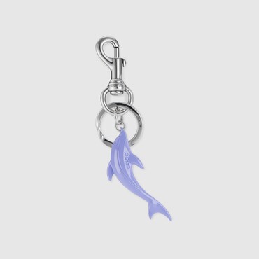 GUCCI Engraved Dolphin Keychain Charm