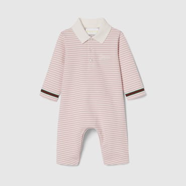 GUCCI Baby - Embroidered Cotton One-piece, Size 12-18 MONTHS