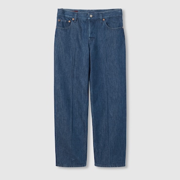 GUCCI Straight Fit Denim Trousers, Size 24