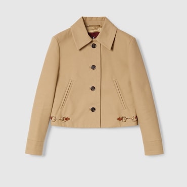 GUCCI Cotton Drill Jacket, Size 46 IT