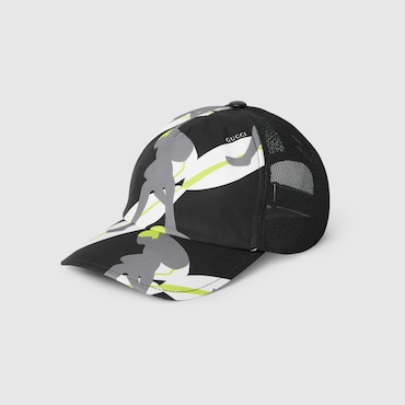 GUCCI Printed Cotton Canvas Baseball Hat, Size S