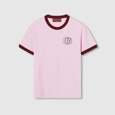 GUCCI Embroidered Cotton Jersey T-shirt, Size XXL