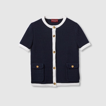 GUCCI Fine Cotton Cardigan, Size XXL