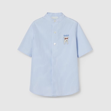GUCCI Kids - Embroidered Cotton Shirt, Size 4 YEARS